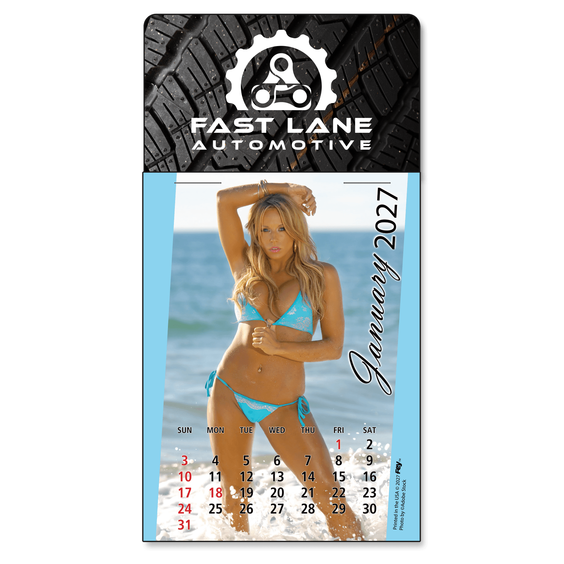 Adhesive Peel-N-Stick® Calendar - Swimsuit Pad