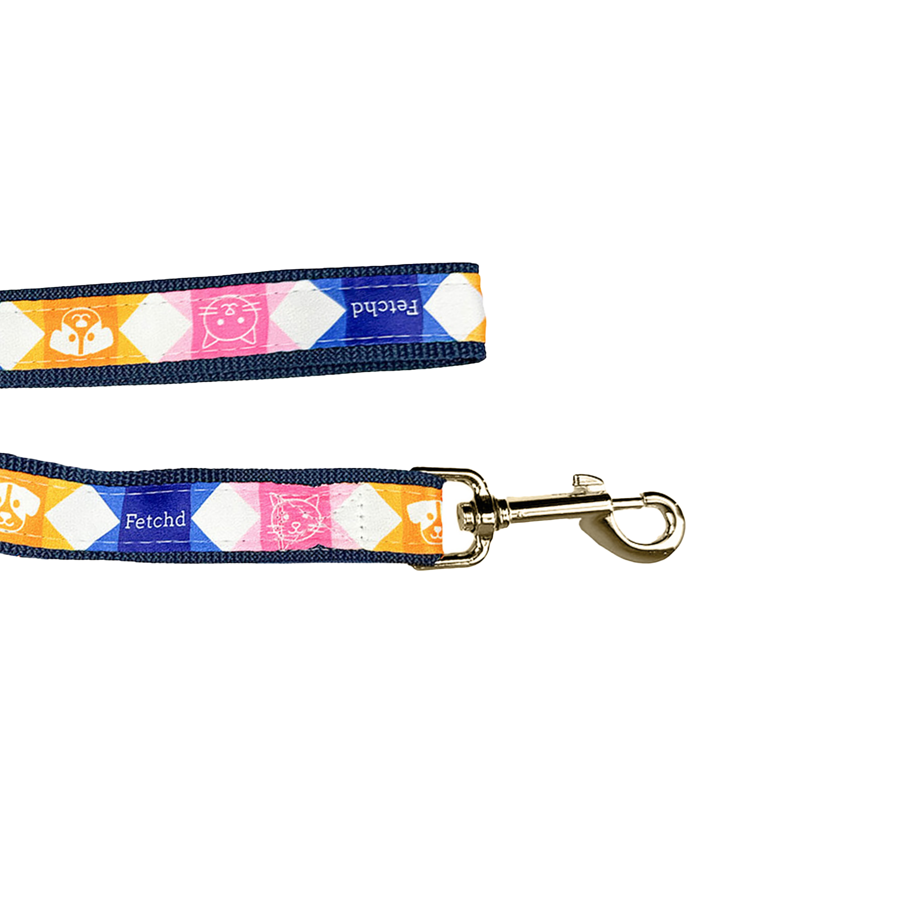Sublimated Traffic Leash with Gold-Colored Hardware